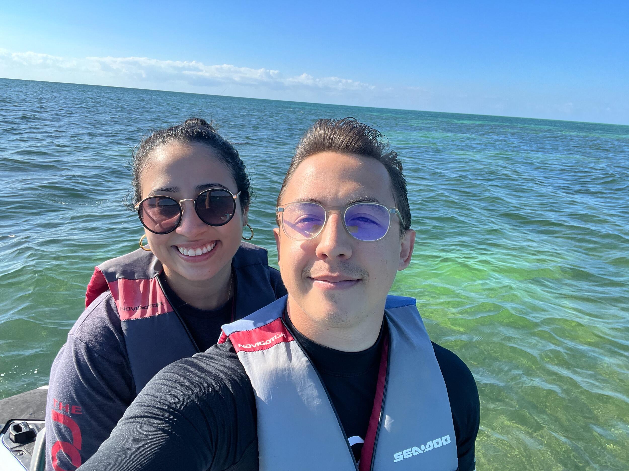 3 years dating, jet skis in Bahamas! 