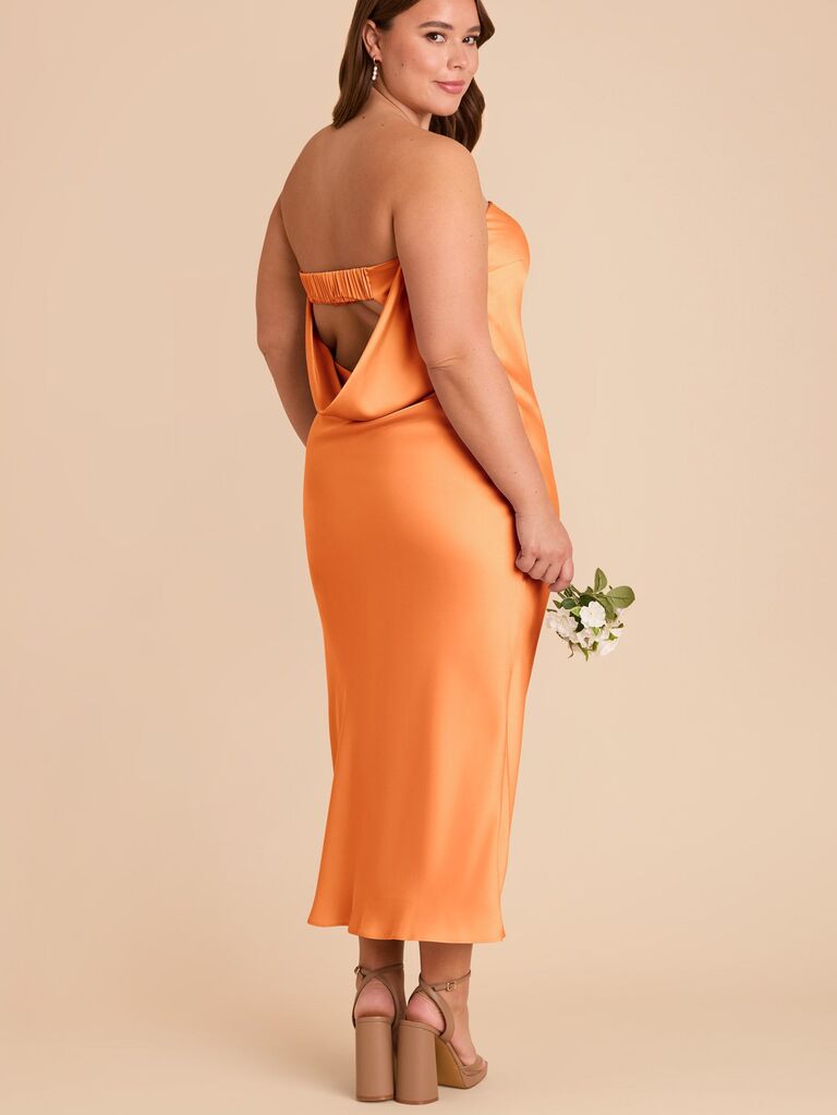 Birdy Grey orange wedding guest dress