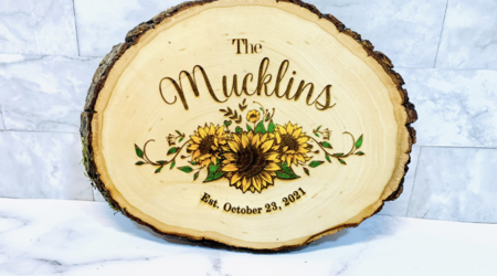 Miche Designs MICHE-Engraved Cutting Board, Sunflower Mother