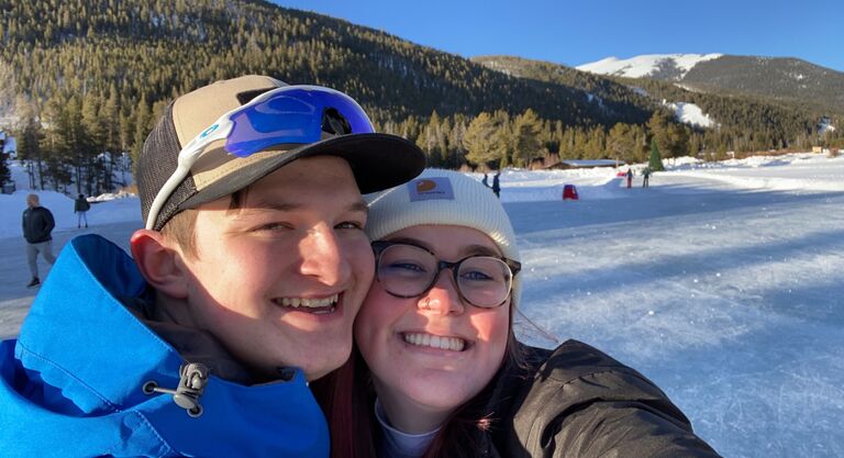 Madeline and Evan's first vacation, spending spring break on the slopes in Breckenridge. As we’ve mentioned, Madeline’s not exactly a pro skier, but hey, they had a blast!