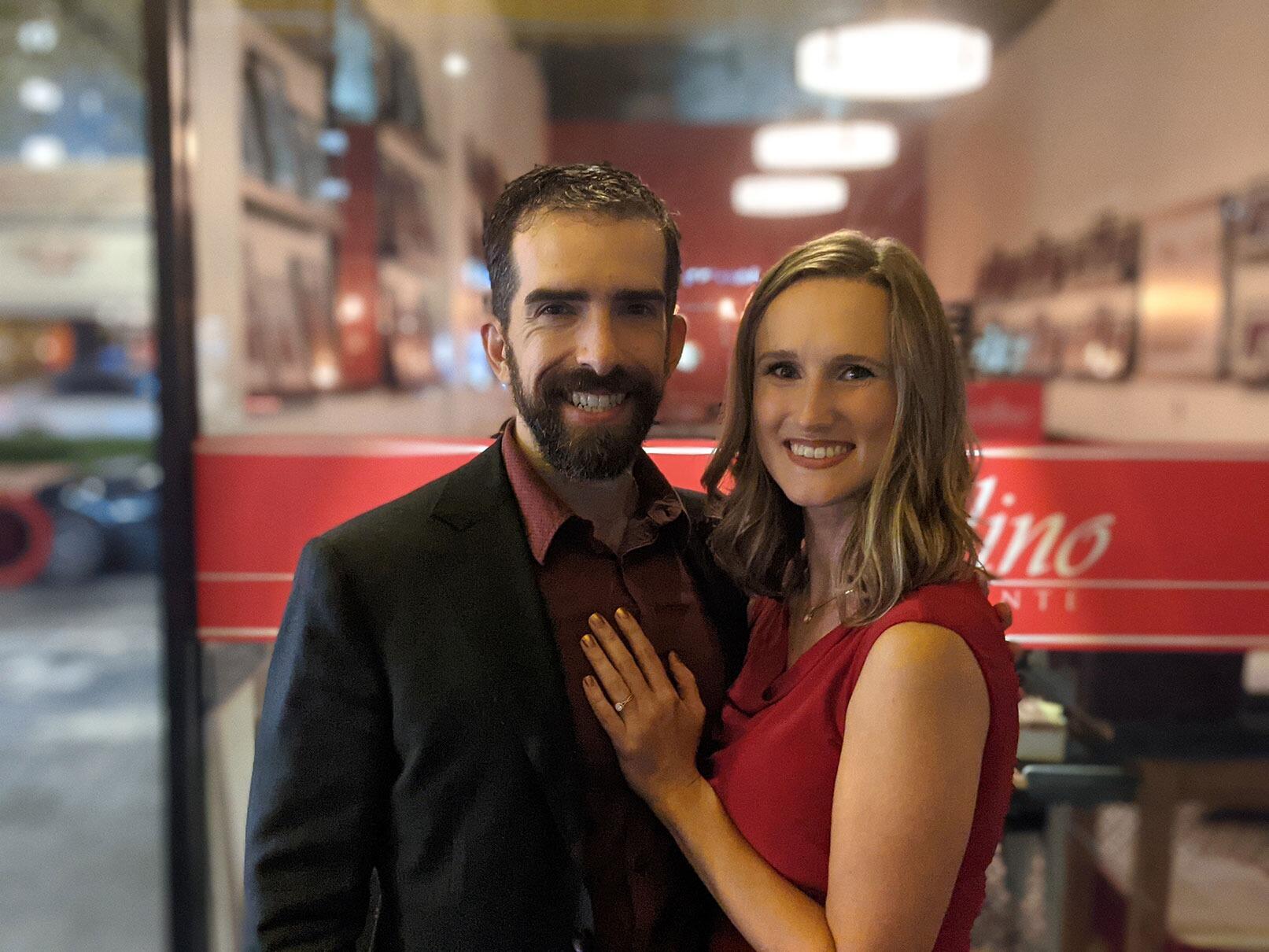Then, they went out to their favorite restaurant, Fratellino's, to celebrate their dual engagement!