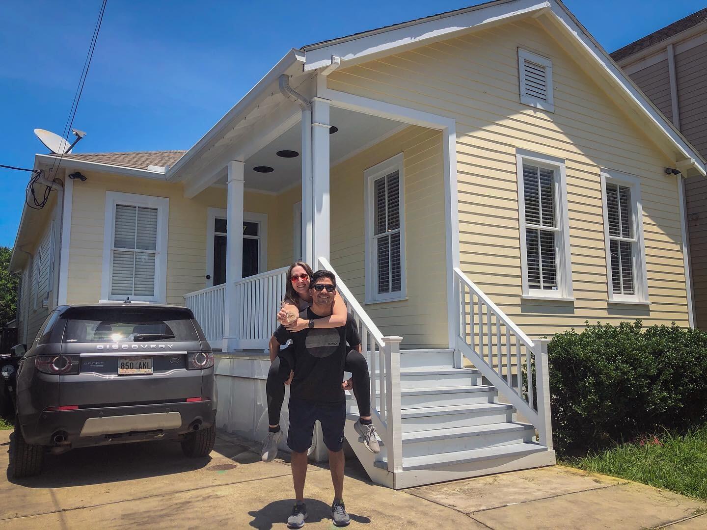 The first home. 
We instantly fell in love with this perfect little house in the Irish Channel. It was within walking distance from our favorite brewery, had off-street parking (which is HUGE in NOLA!!), and the best backyard space. We wish we would have had more time to enjoy it.