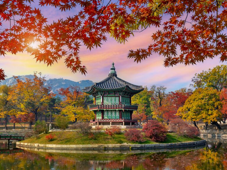 Gyeongbokgung Palace in autumn,Seoul, South Korea