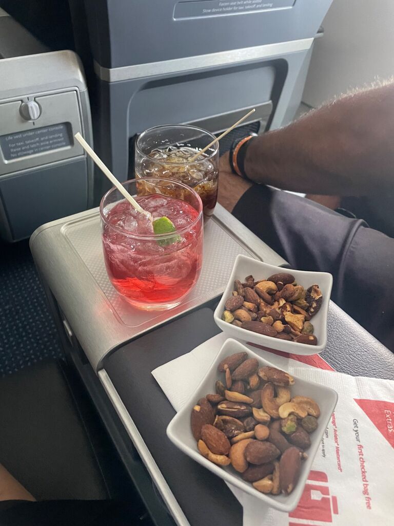 Flying first class to Vegas! 
