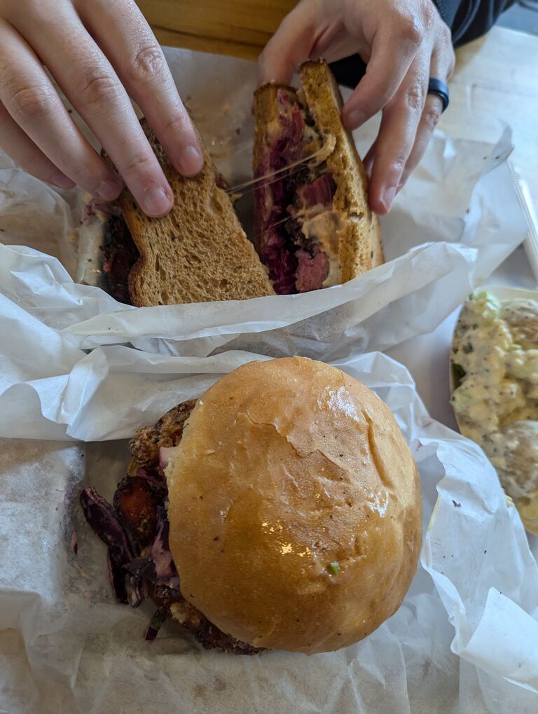 As avid foodies, we made sure to check out some of Clevelands best rated food spots. Pictured are our sandwiches we got for lunch at Larder. 