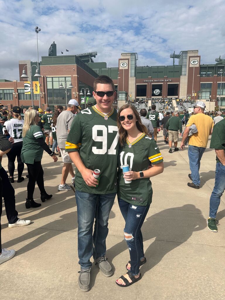 Haley's first Packers game! 