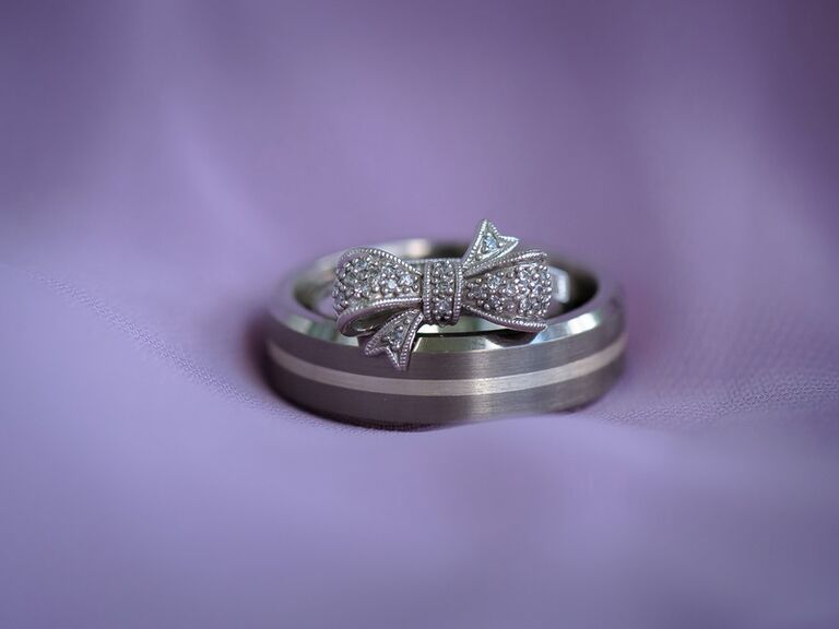 disney themed wedding princess bow ring