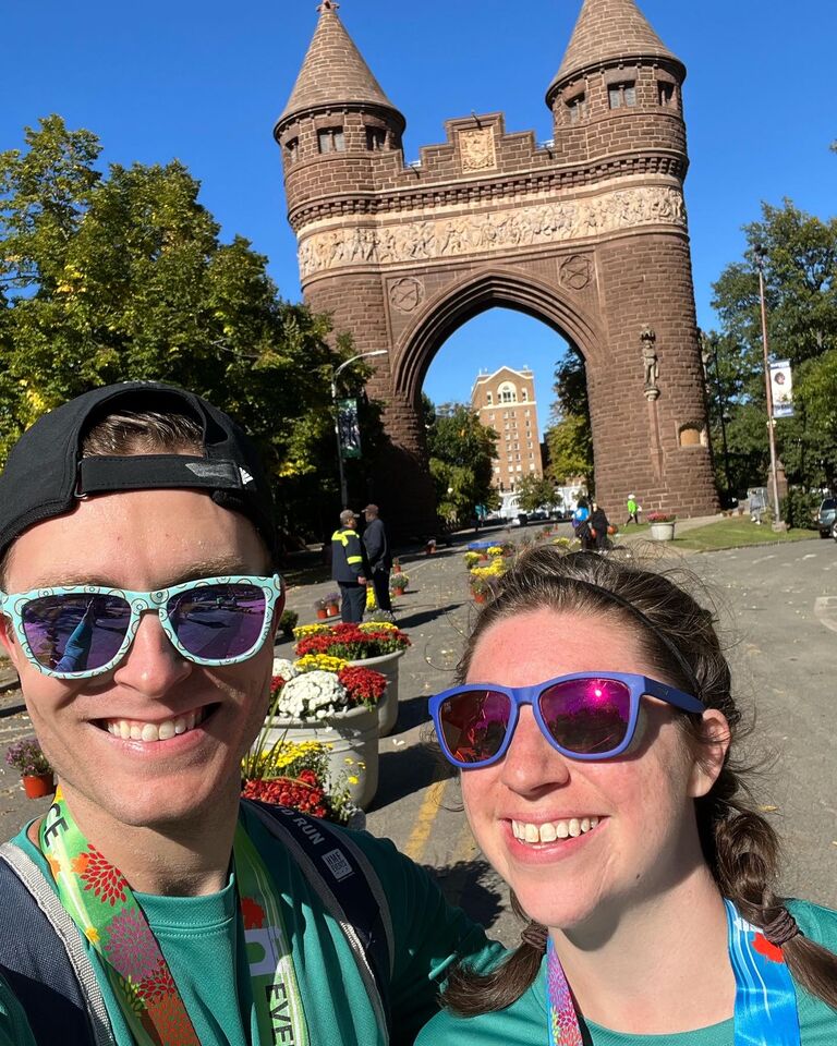 Hartford Marathon! Kyle and Claire both ran great races. Kyle PR'd the Marathon, and Claire PR'd the Half Marathon.