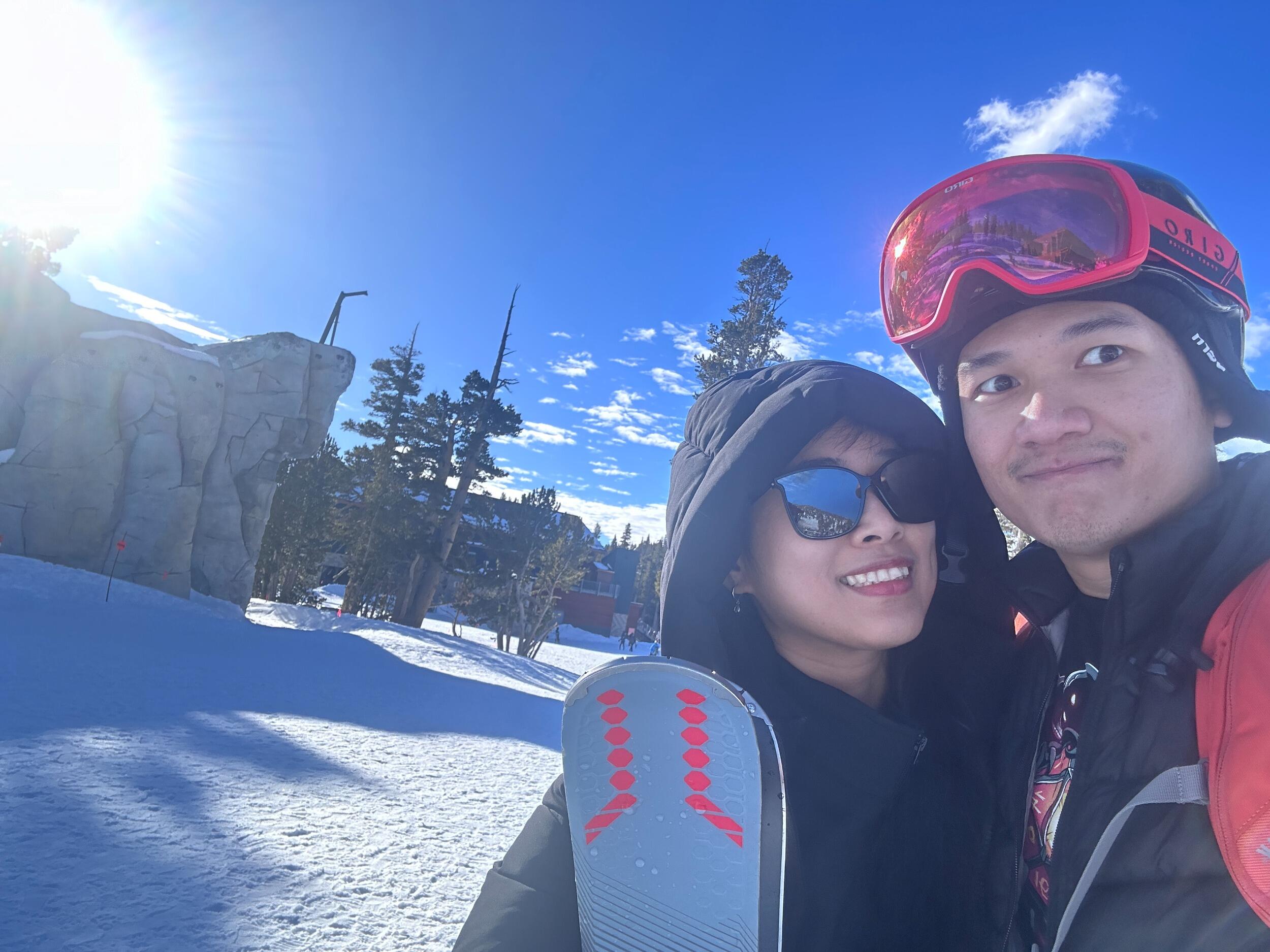 Her first time at Heavenly Ski resort in South Lake Tahoe