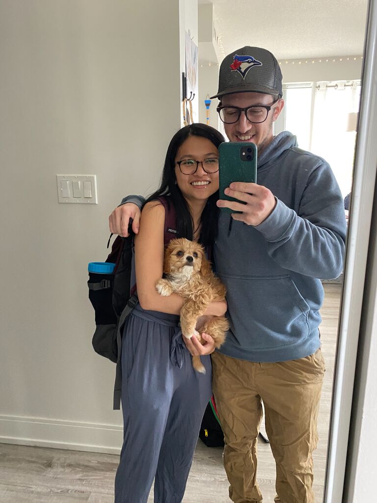 The anticipation is over! Perogie is finally home with us! Our hearts have never been so full.