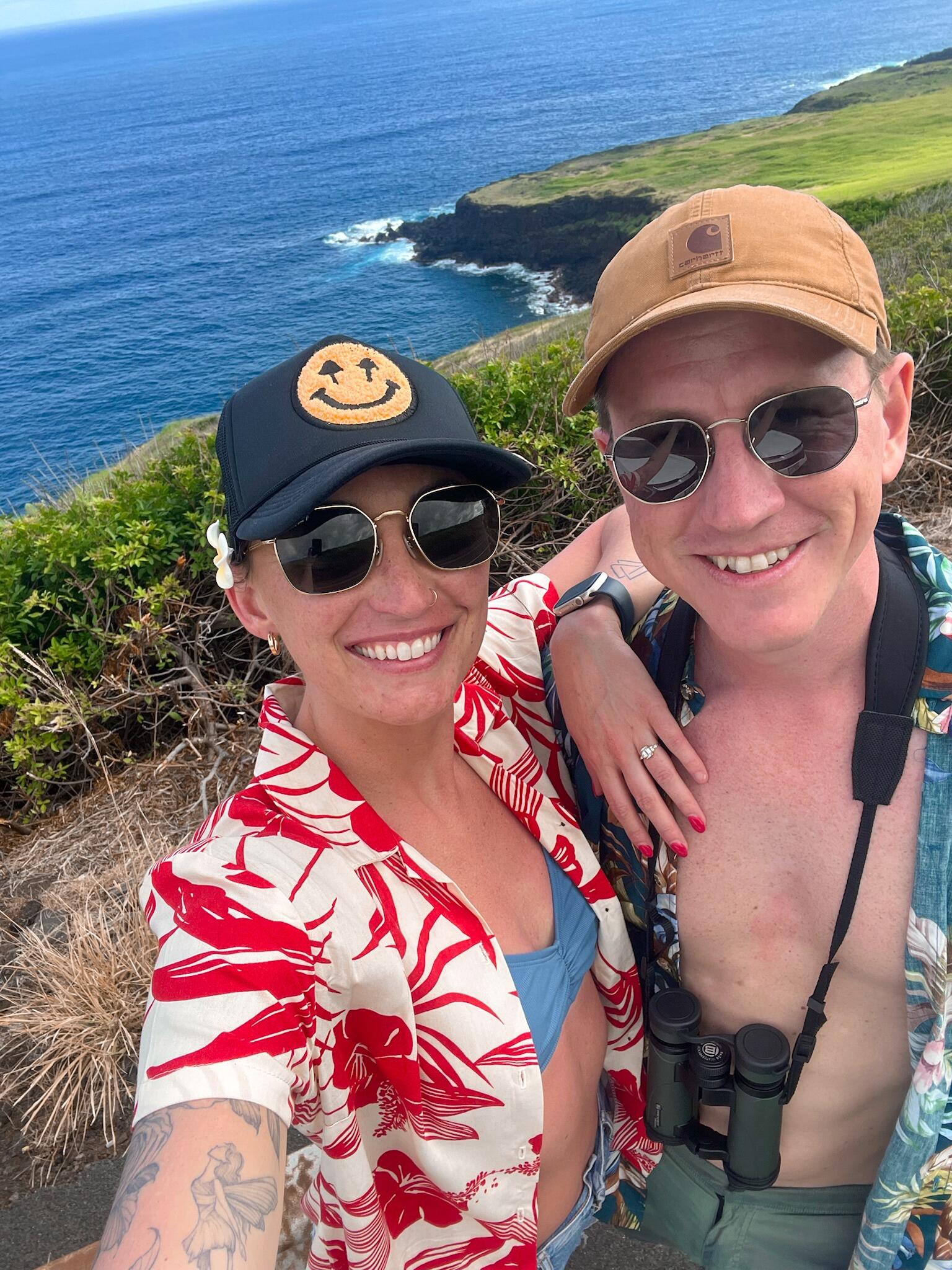 Our last full day we visited Punalu'u Black Sand Beach where Jon popped the question! Beyond surprised but couldn't have been a better time and place. 