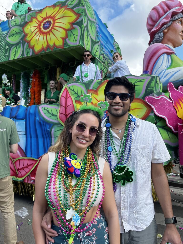 Enjoying some St. Patrick's Day New Orleanian festivities!