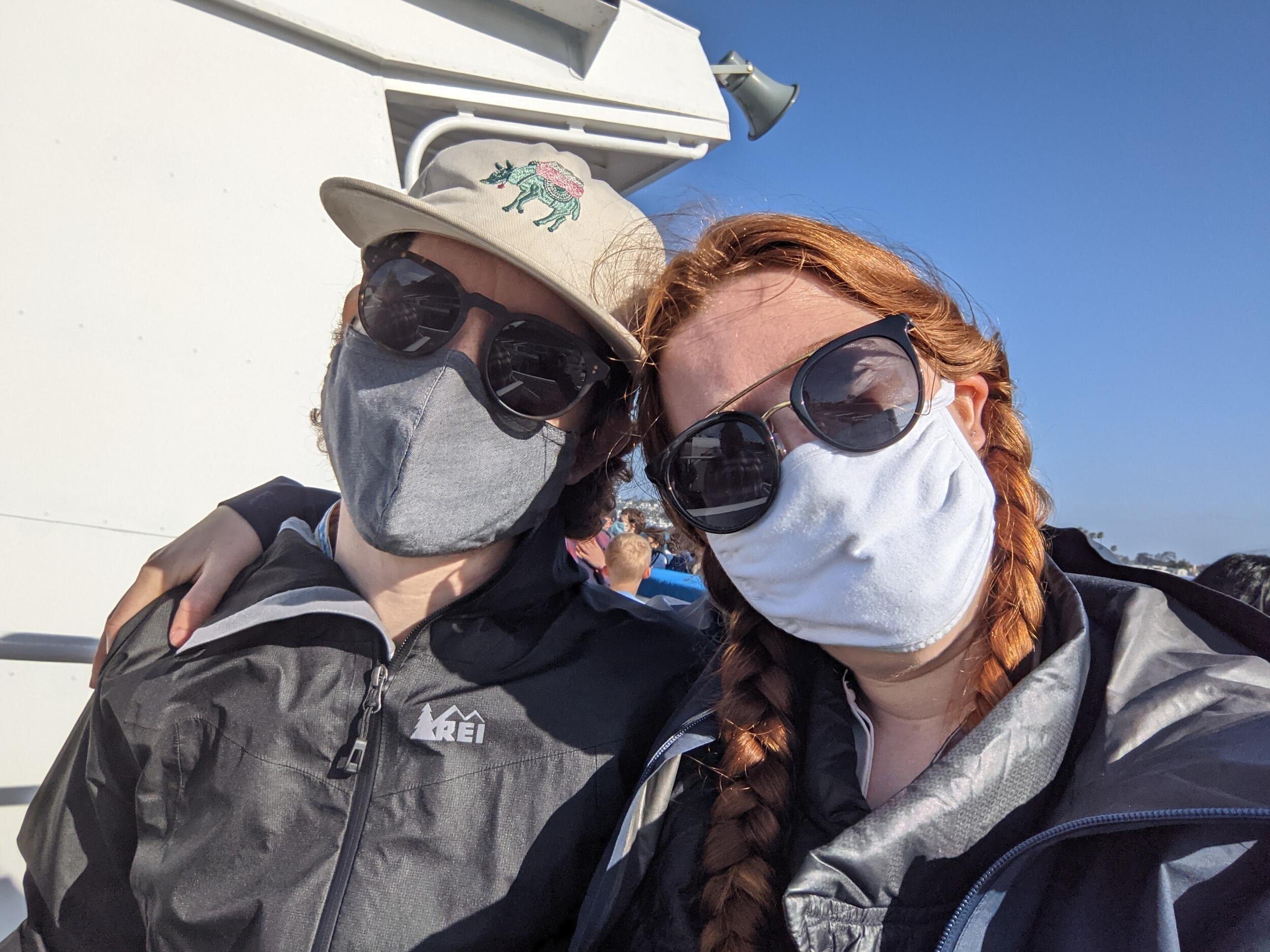 Adam and Hewson visit Catalina Island off the coast of Los Angeles to celebrate Hewson's birthday.