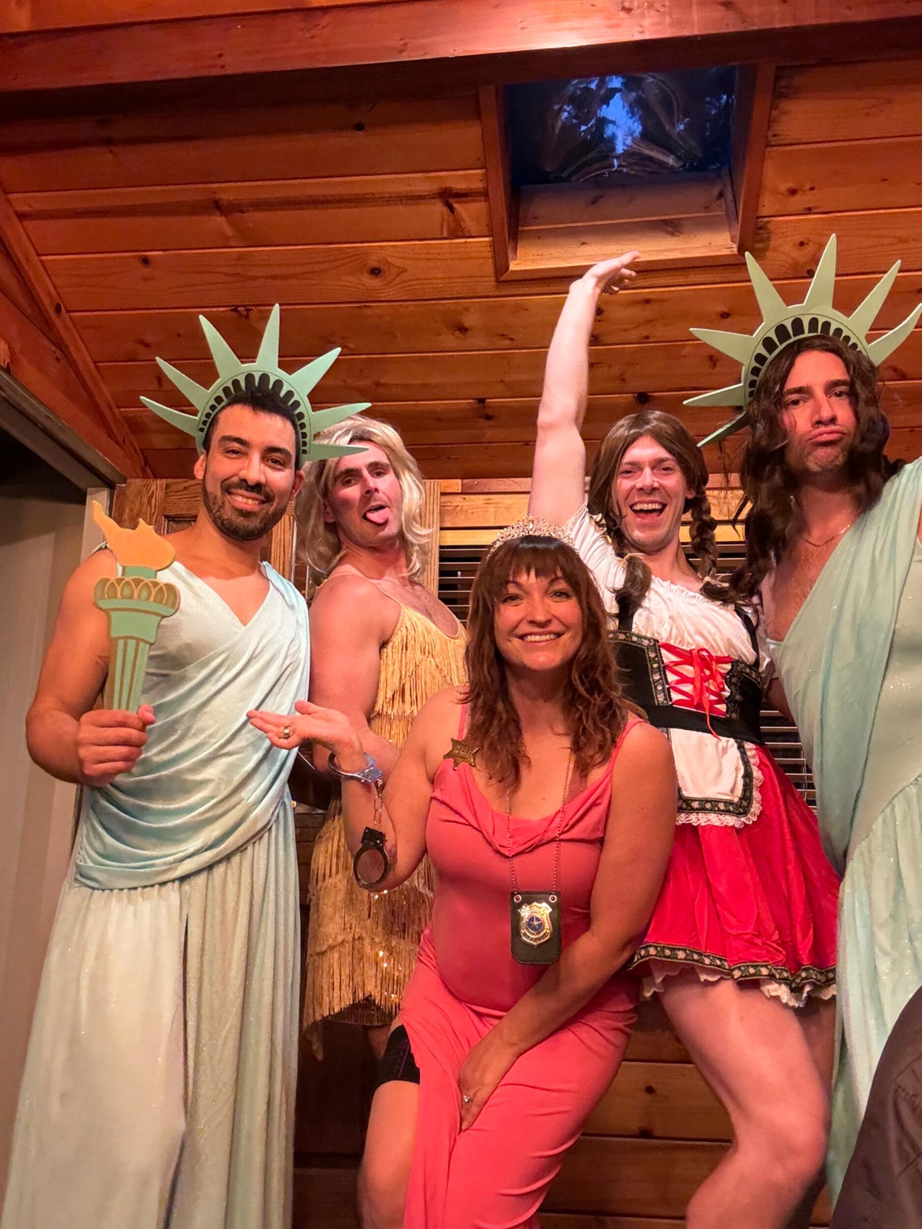 Our Annual Halloween tradition continues on as we compete for the best group costumes at the local Guerneville bars

PRO TIP: A dance and a song help your chances of winning