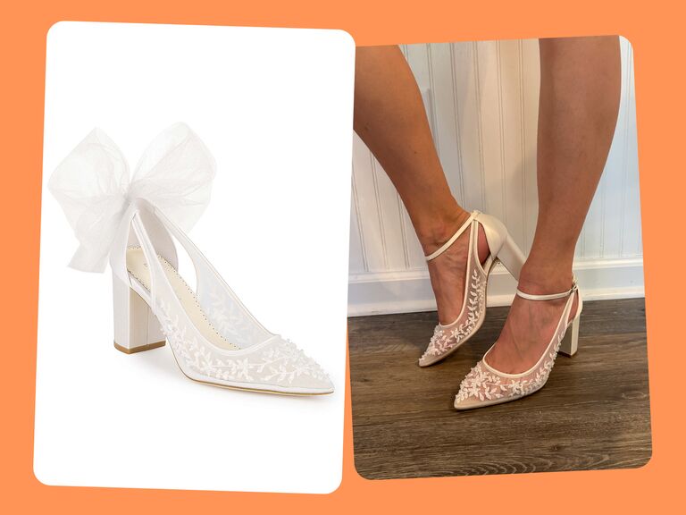 Bella Belle ivory bridal heels