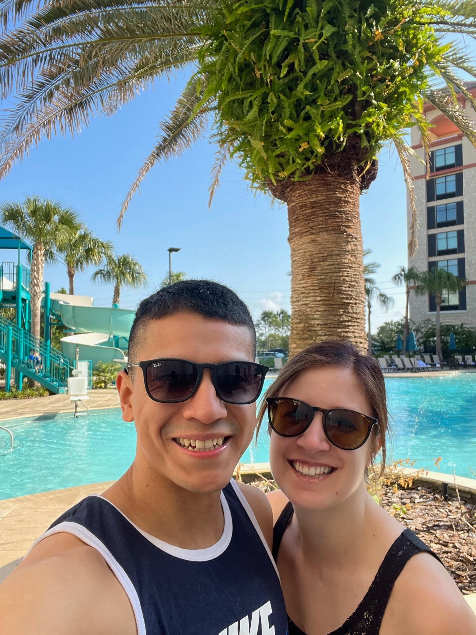 We always need to get a picture by the palm trees 🌴 for Norma since they are her favorite :) 