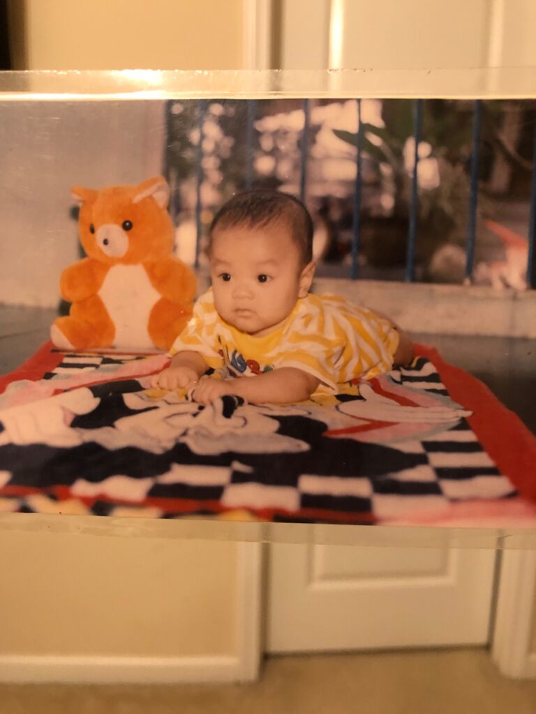 Huy was born! My man has some vampire looking ears hehe