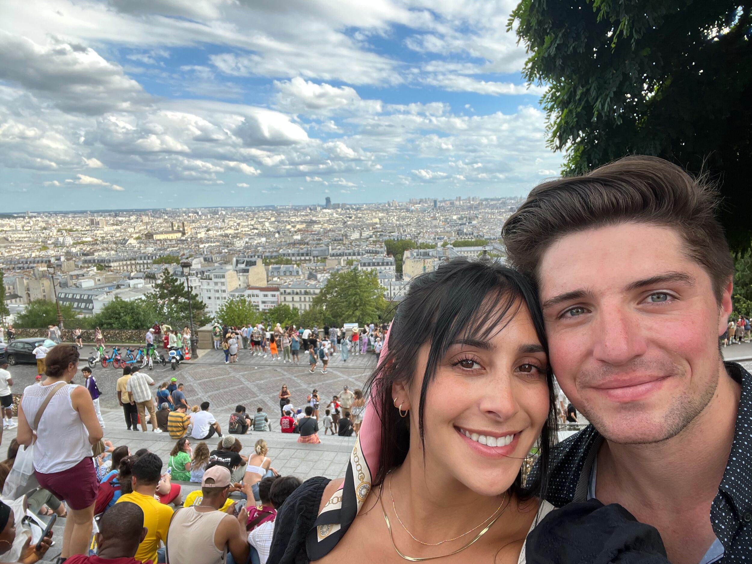 Stop 5 - Paris, France. Lila and Tyler take in the gorgeous views from Montmarte.