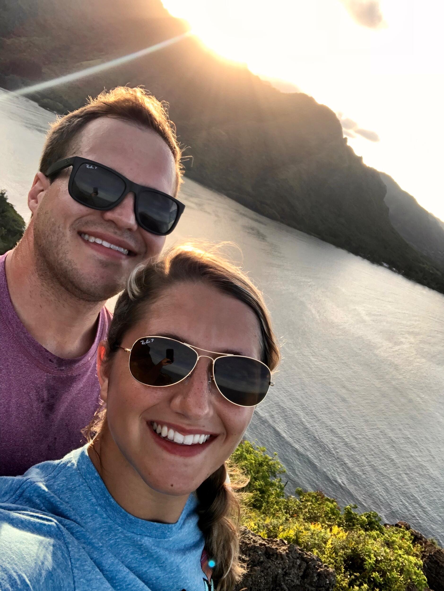 Last hike of the Hawaii trip - Crouching Lion, Oahu at Sunset.