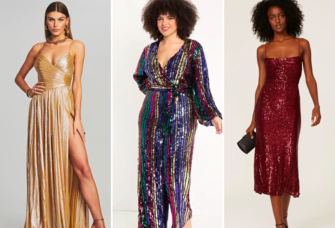 Three New Year's Eve wedding guest dresses
