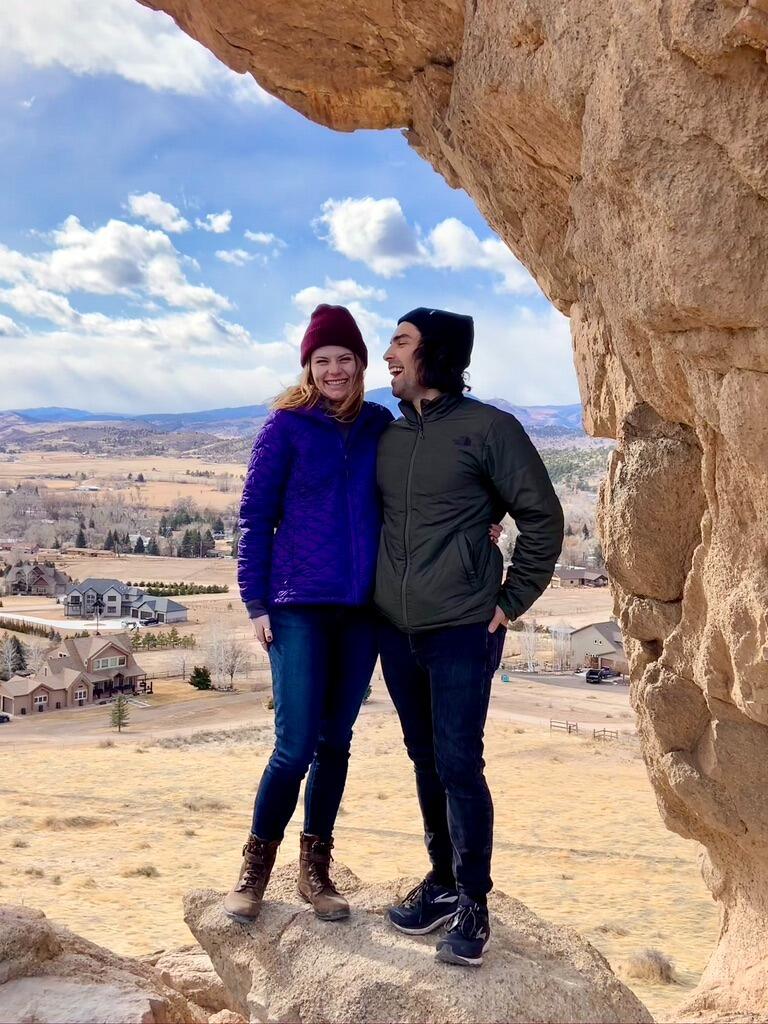 Hiking for Christina's birthday in Colorado. (We're now Facebook official.)