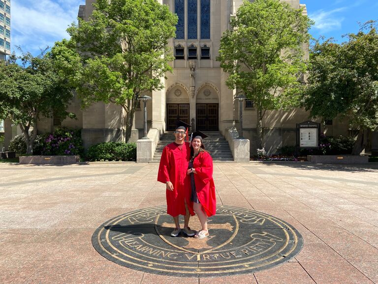 We eventually got to celebrate our COVID-belated graduation together in 2021.