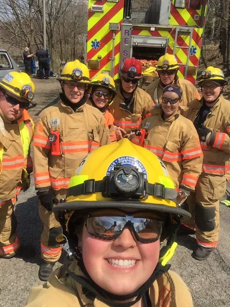We met at work! We both did our paramedic class clinical time at Baldwin EMS, and we eventually ended up working together on the same shift line.