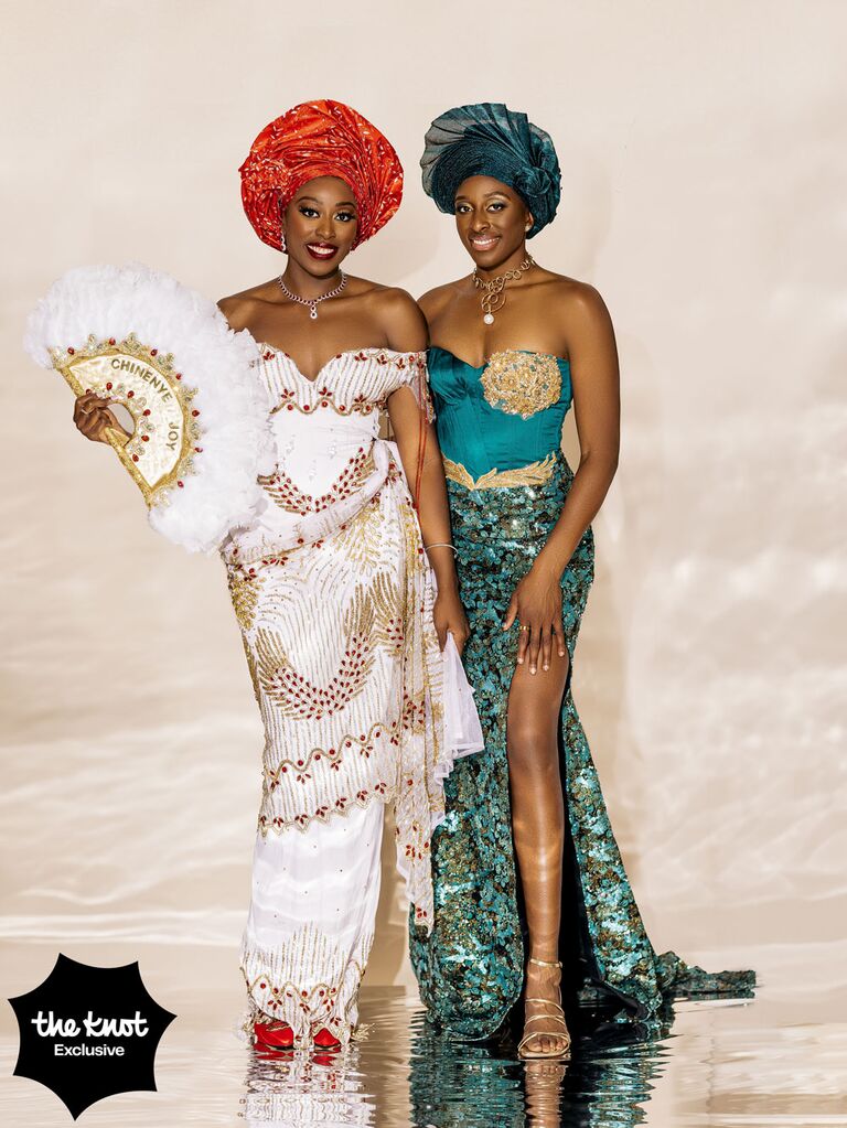 Chiney Ogwumike and sister Nneka Ogwumike wedding portrait 