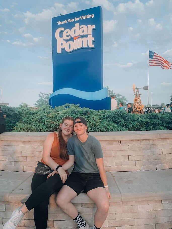 We found out that Taylor does not, in fact, like roller coasters. However, we were already there to chaperone Tabby's sister, Macky's, 8th grade field trip, so we rode several coasters just to be sure ;)