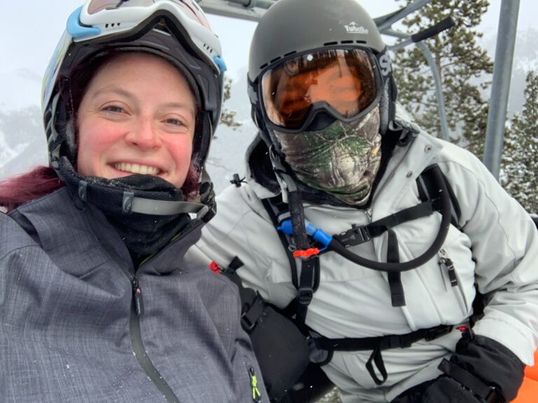 Just a couple of friends, taking a break from our Master's program to hit the slopes of Copper Mountain!