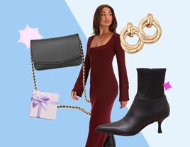 Collage of bridal shower guest dresses. 