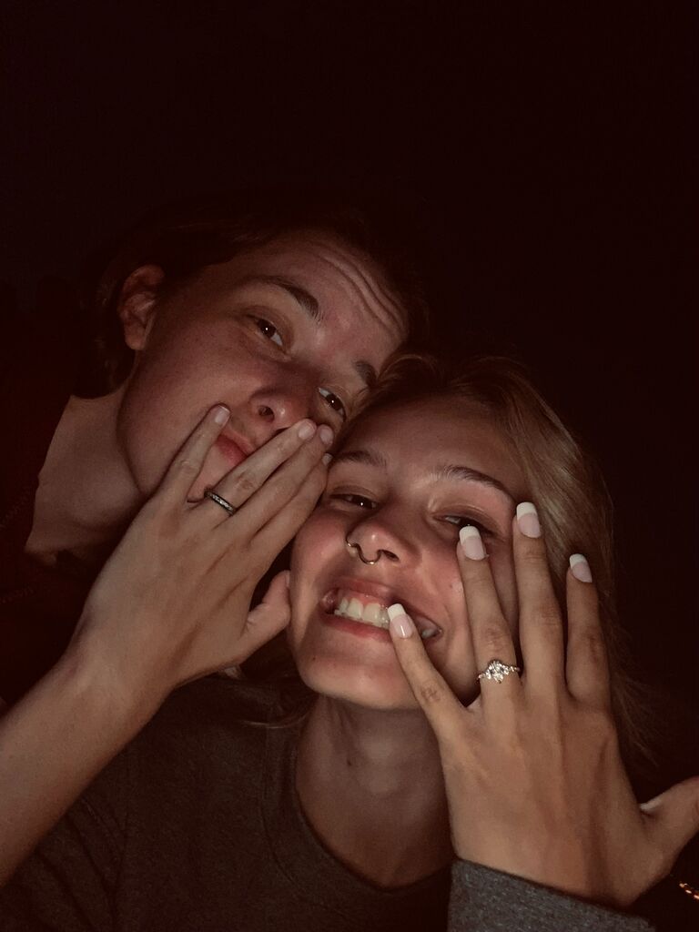 We got engaged. Phoebe proposed first and then shortly after that Nev proposed! it was a very beautiful moment