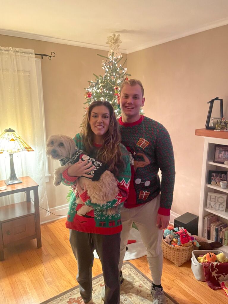 Christmas #2 together! Jackson (almost) approves of Zach.
