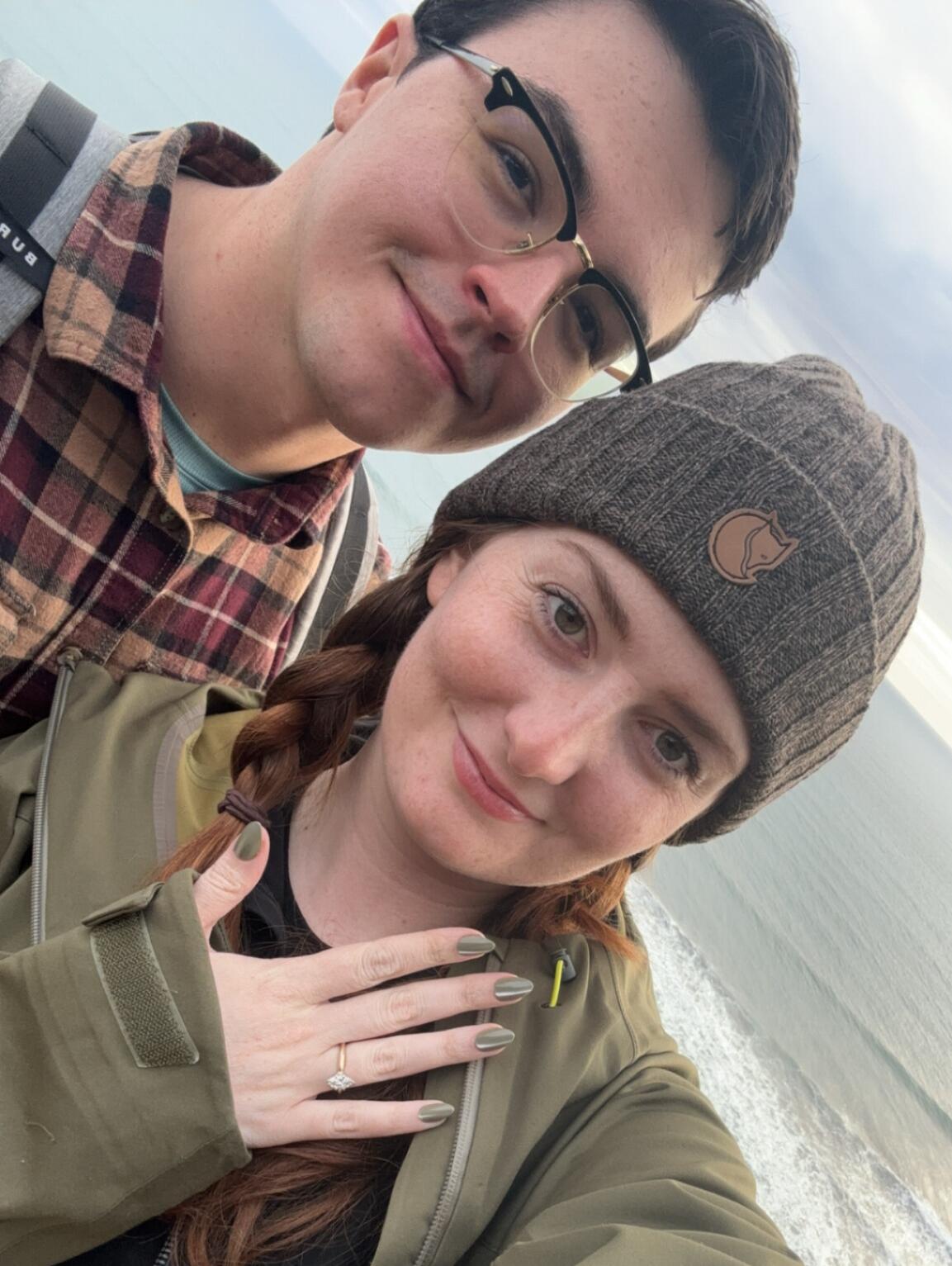 We got engaged at Redwood National Park in California! Conrad surprised Kimmie during a trip to Oregon and Northern California. In the Grove of Titans, Conrad got down on one knee and asked Kimmie to marry him. 