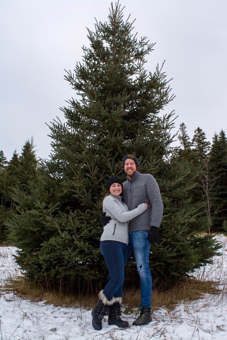 Cutting down our first Christmas tree