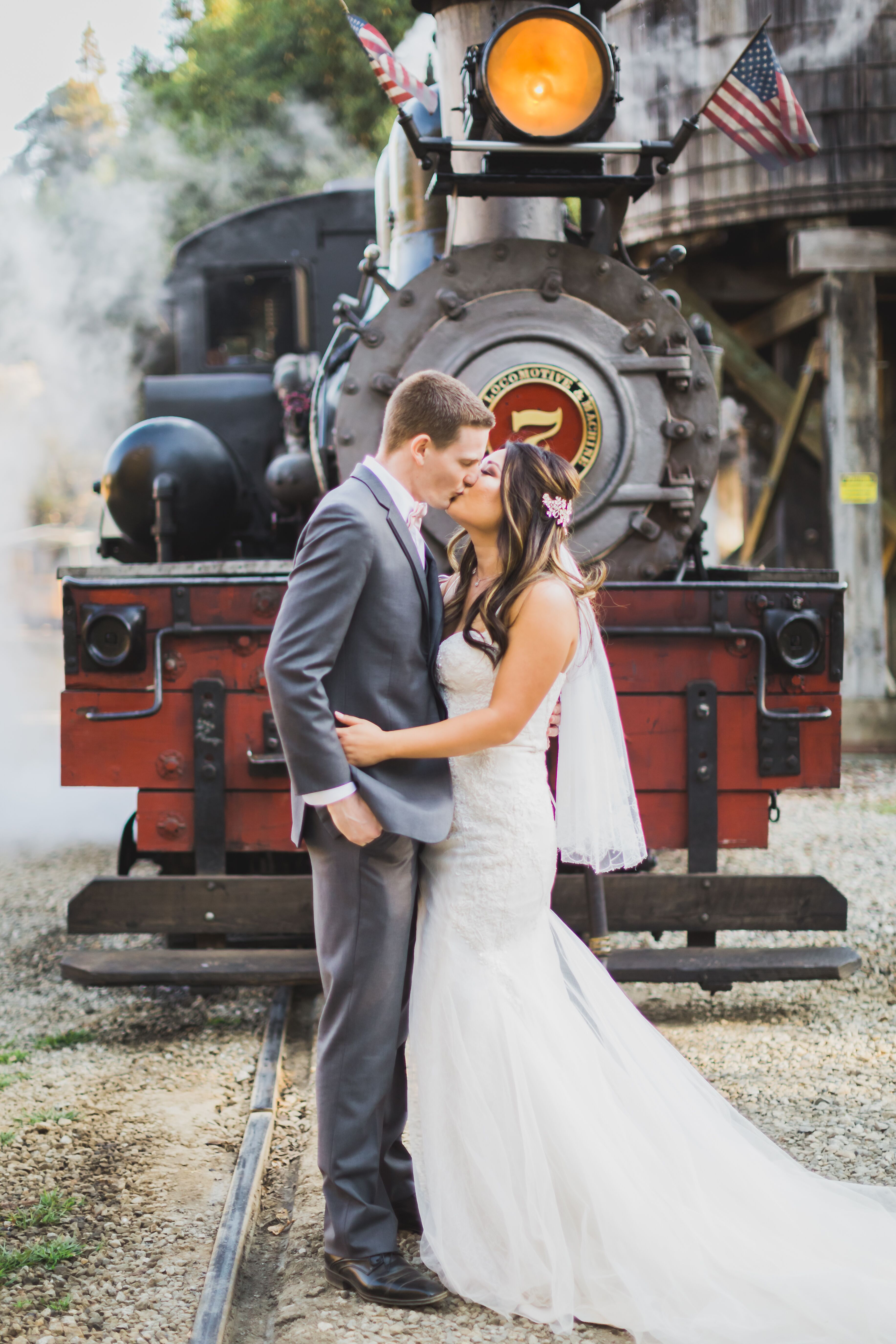 Steam train hot sale wedding