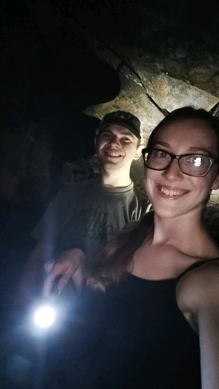 Exploring a small cave in Wheeling, WV.