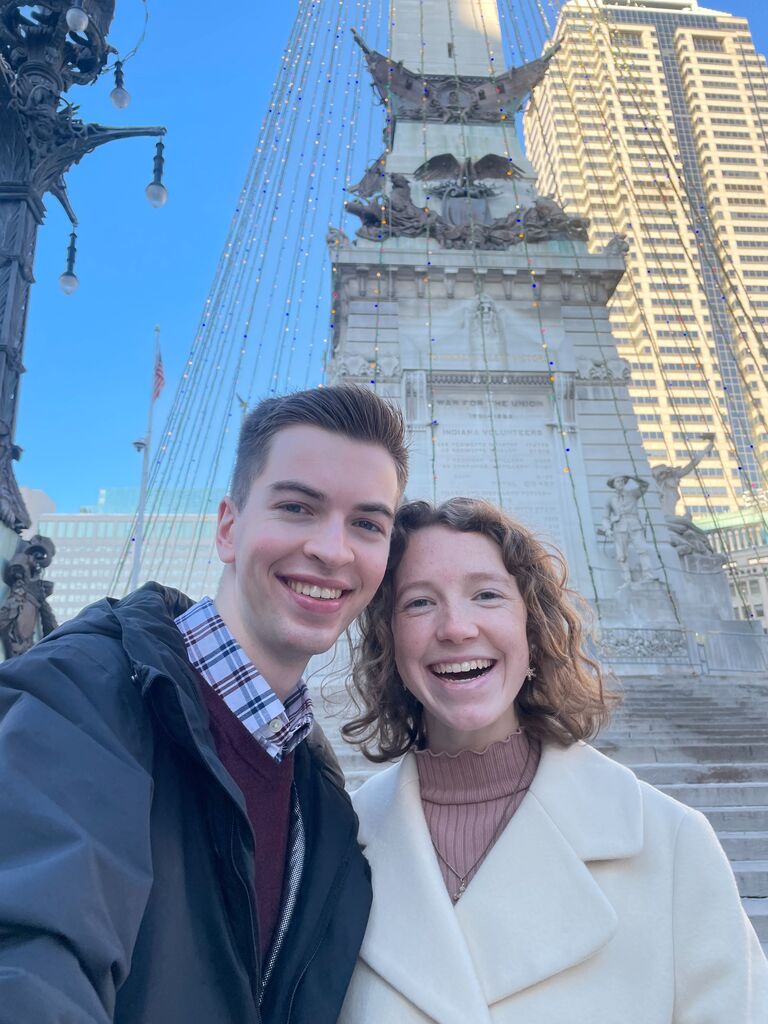 John surprised Isabel with a date in Indianapolis. She had no idea where they were going. It was a great day.