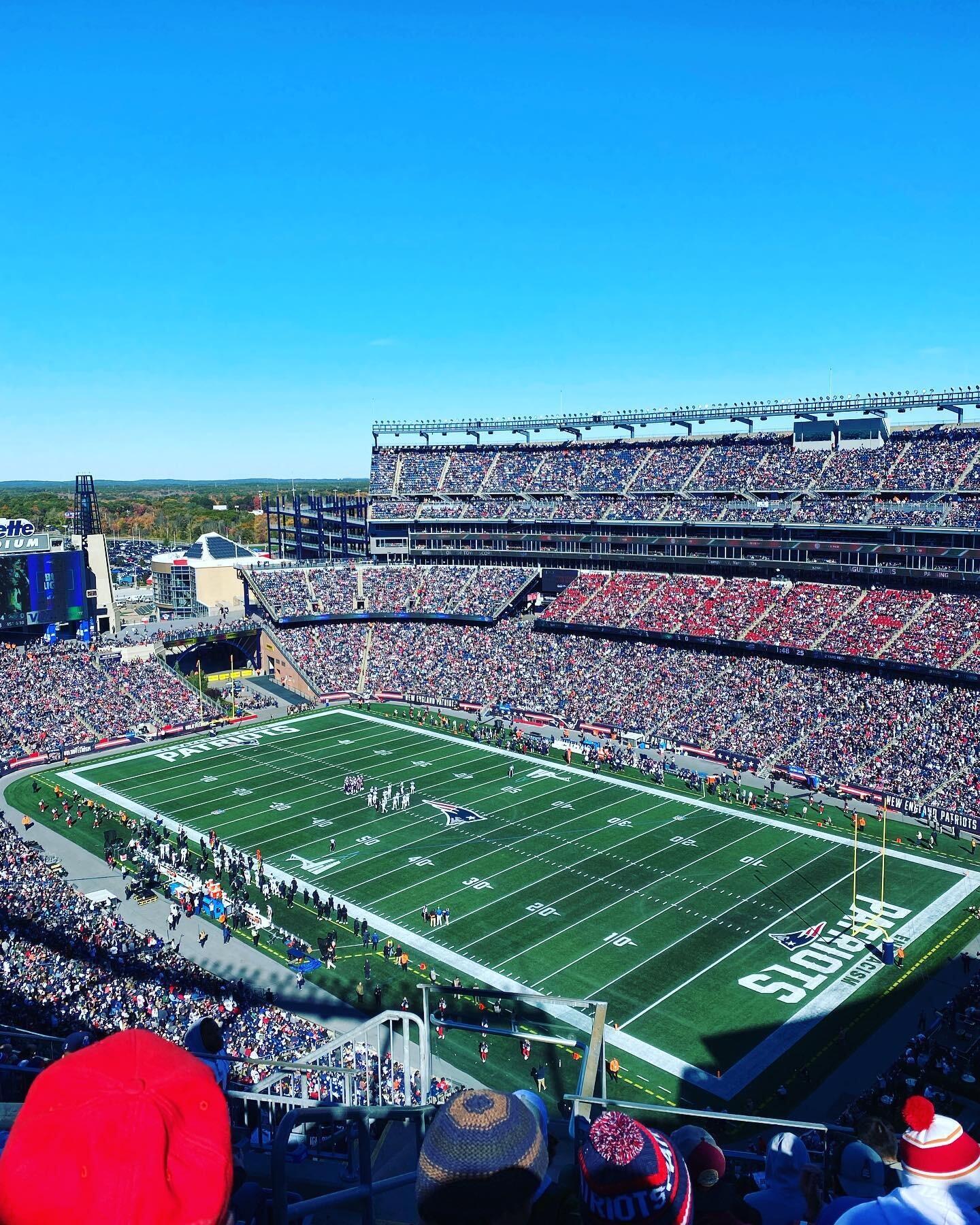 Mike's first intro to  Andrea's friends included a trip to Gillette Stadium. 