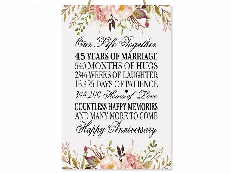 45th wedding anniversary gift ideas for husband