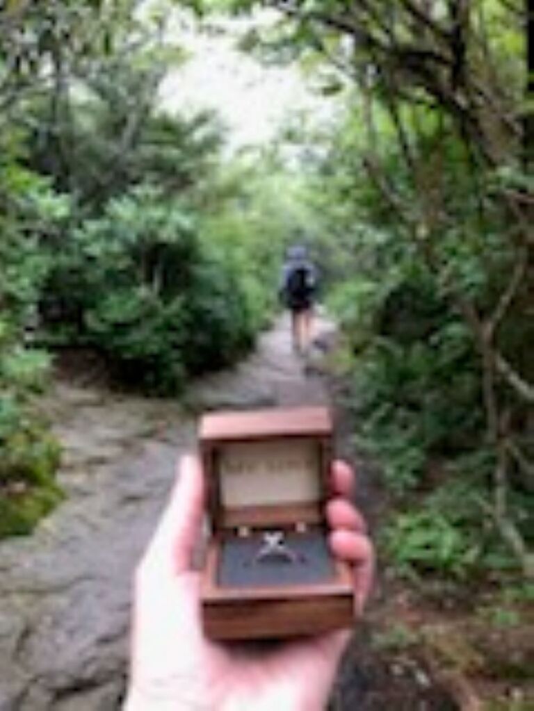 On August 2nd, Jess and Sara went down to Grandfather Mountain in North Carolina for a hike. Little did Sara know Jess had a little something up her sleeve, literally!