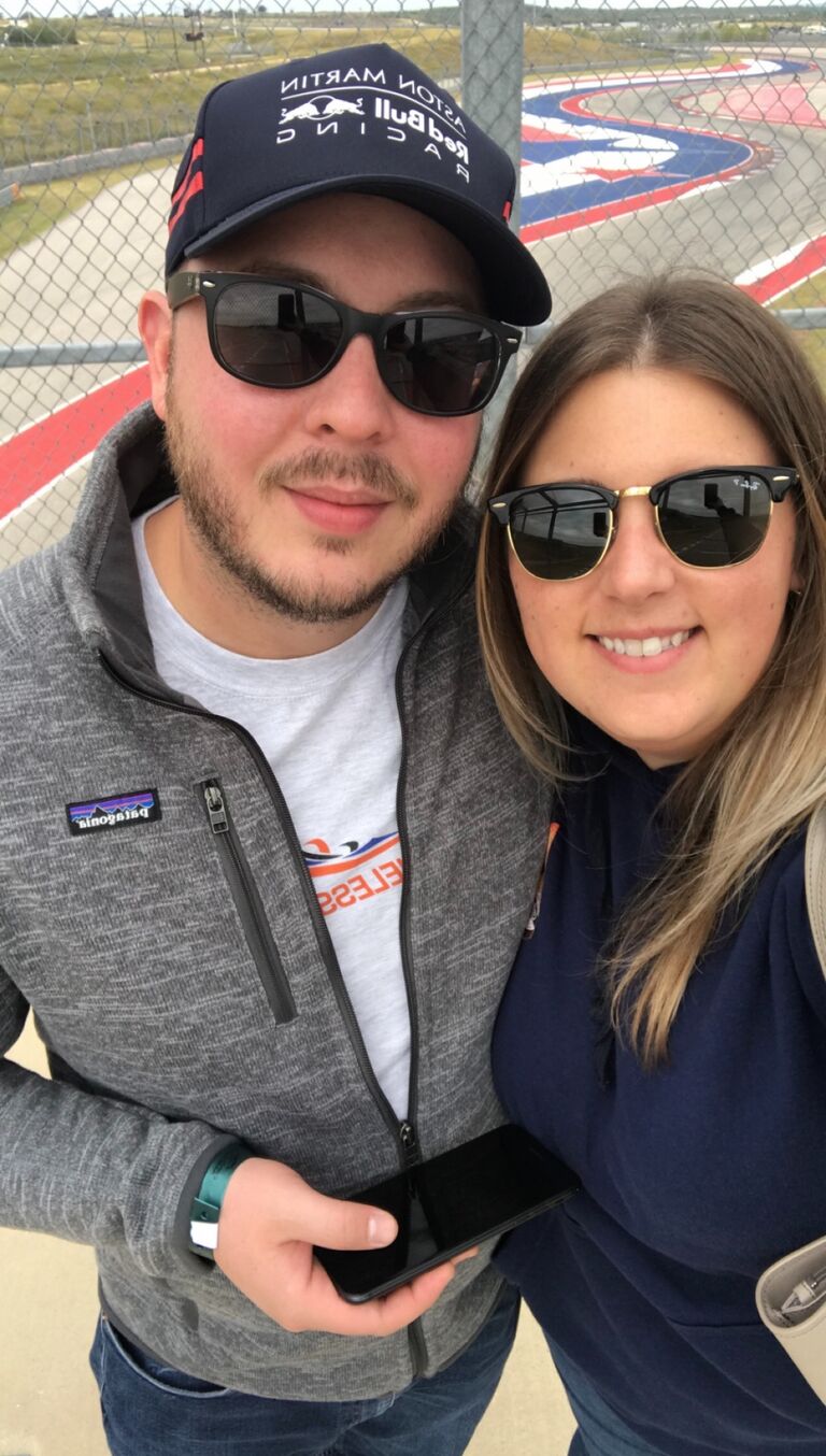 We all know what happened in 2020...
This is a photo of us at the Circuit of America's at a private event to watch my godfather race! 
