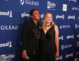 Robin Roberts and wife Amber Laign on red carpet 