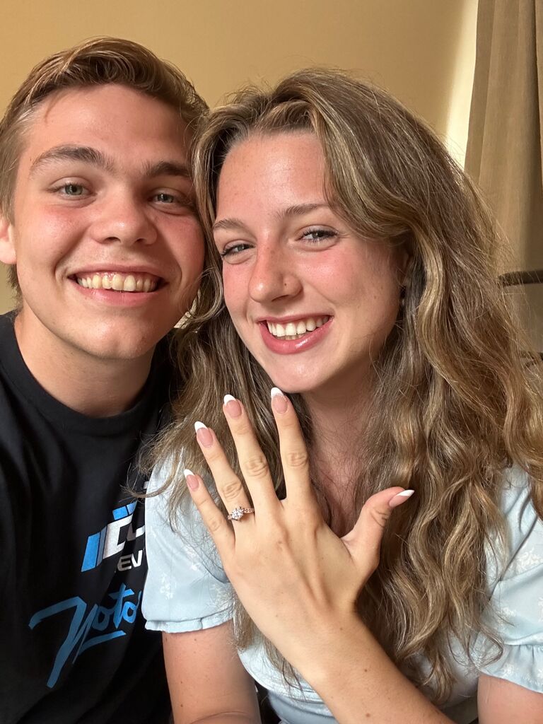 Picture we announced our engagement with to friends 