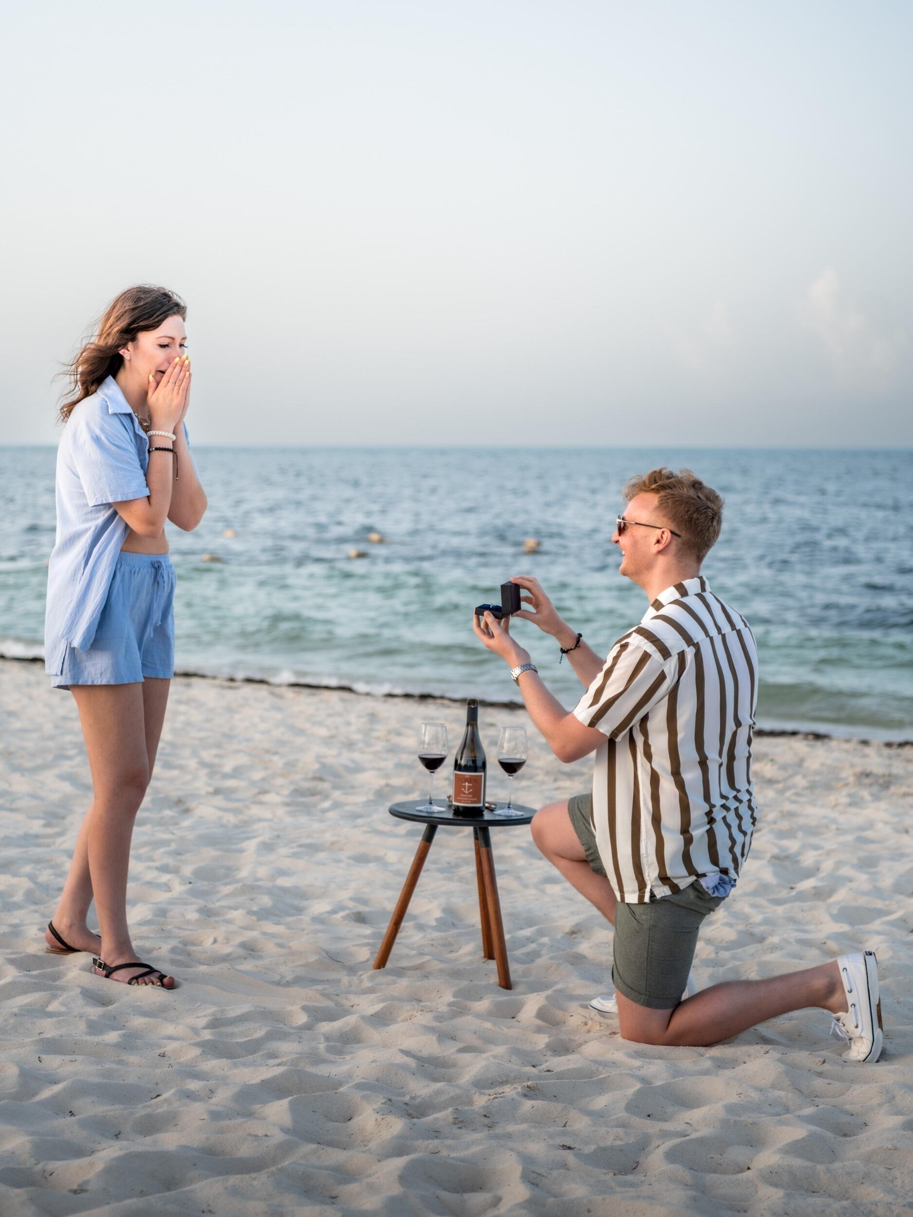 Lauren & Tyler get engaged in Playa Mujeres, Mexico!