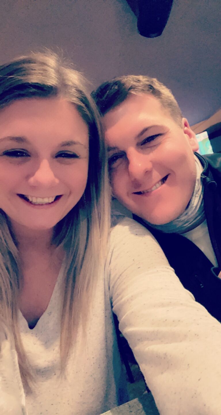 We met at a friends football party and from there we hit it off!
Our first picture together.