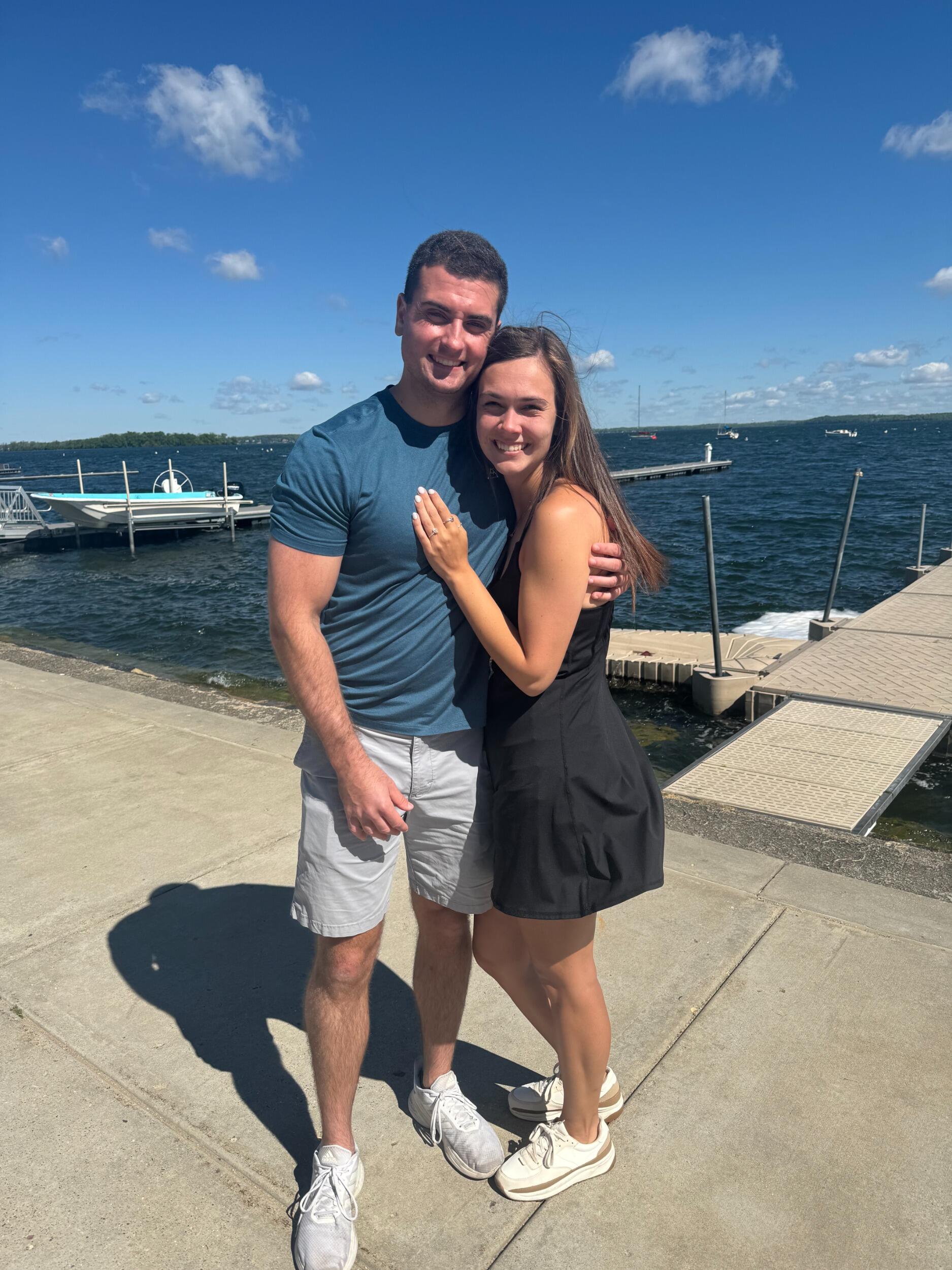 The third time's the charm and Jacob officially proposed on Lake Mendota. He was the most authentic version of himself stating "I'm only buying one of these. You're my best friend. I'll love you forever. Will you marry me?" To which I obviously said, "yes".