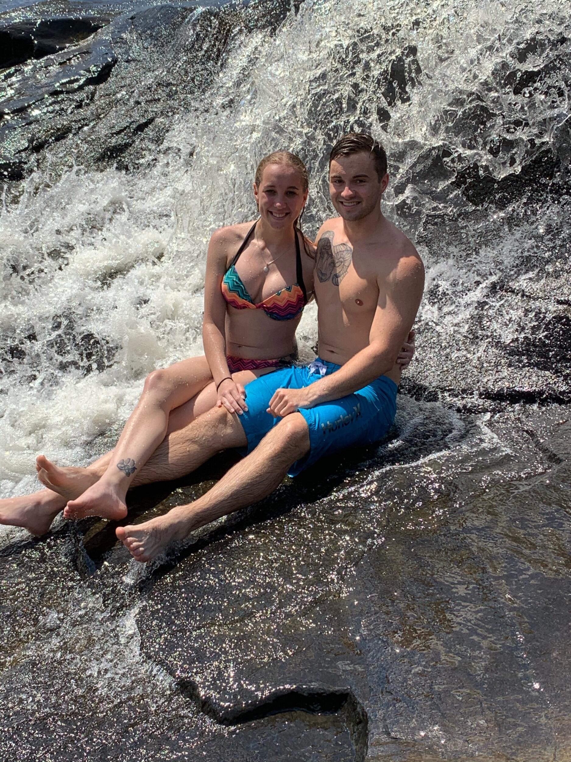 Soaking up the sun and enjoying the water at Flat Rock park in GA.