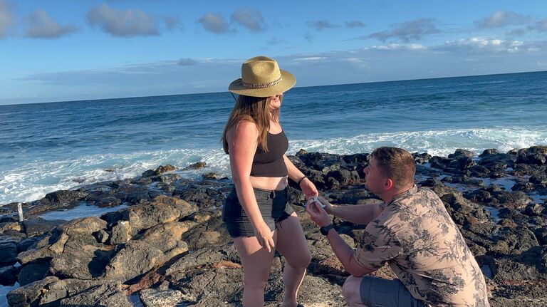 He proposed!!! She said yes. :) 