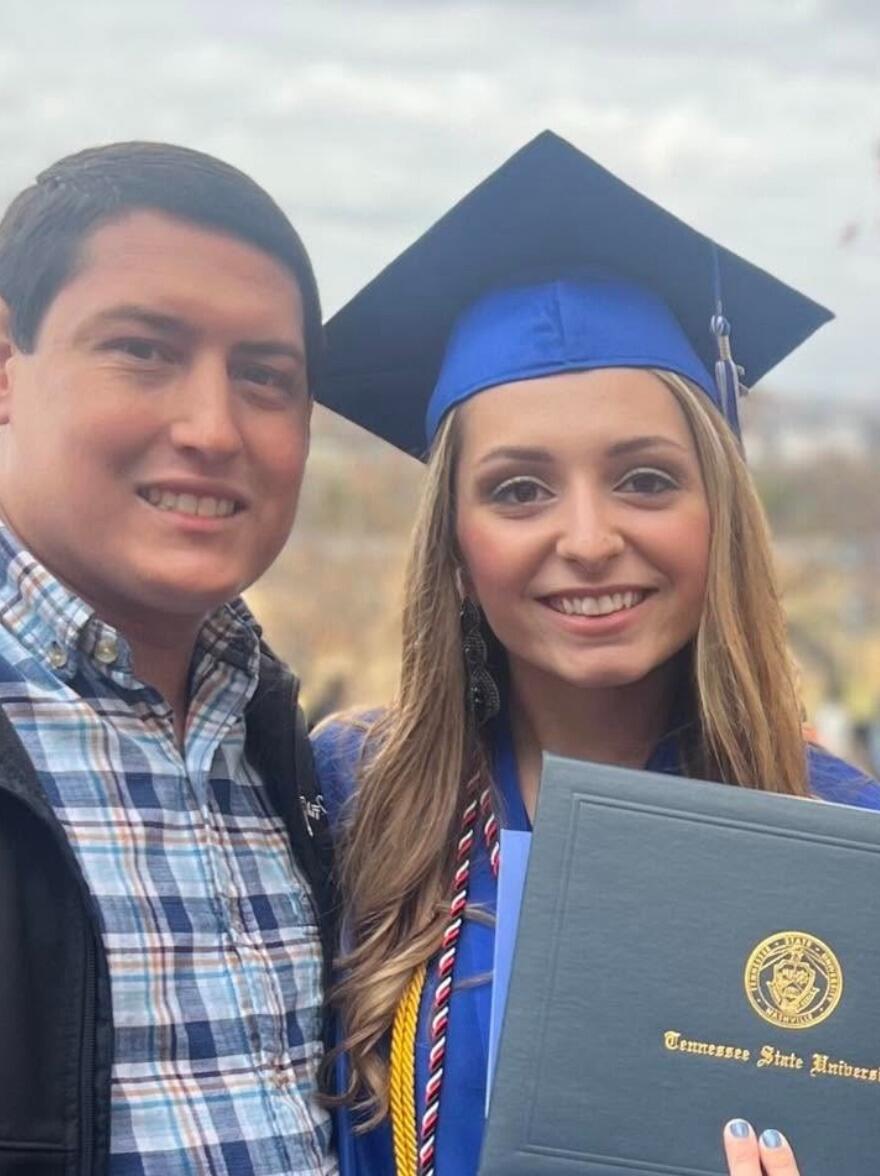 Jenna's TSU graduation. Bachelor's in Political Science.